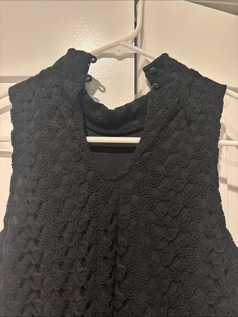 Target Black Lace Sleeveless Fit-and-Flare Dress - Picture 5 of 7